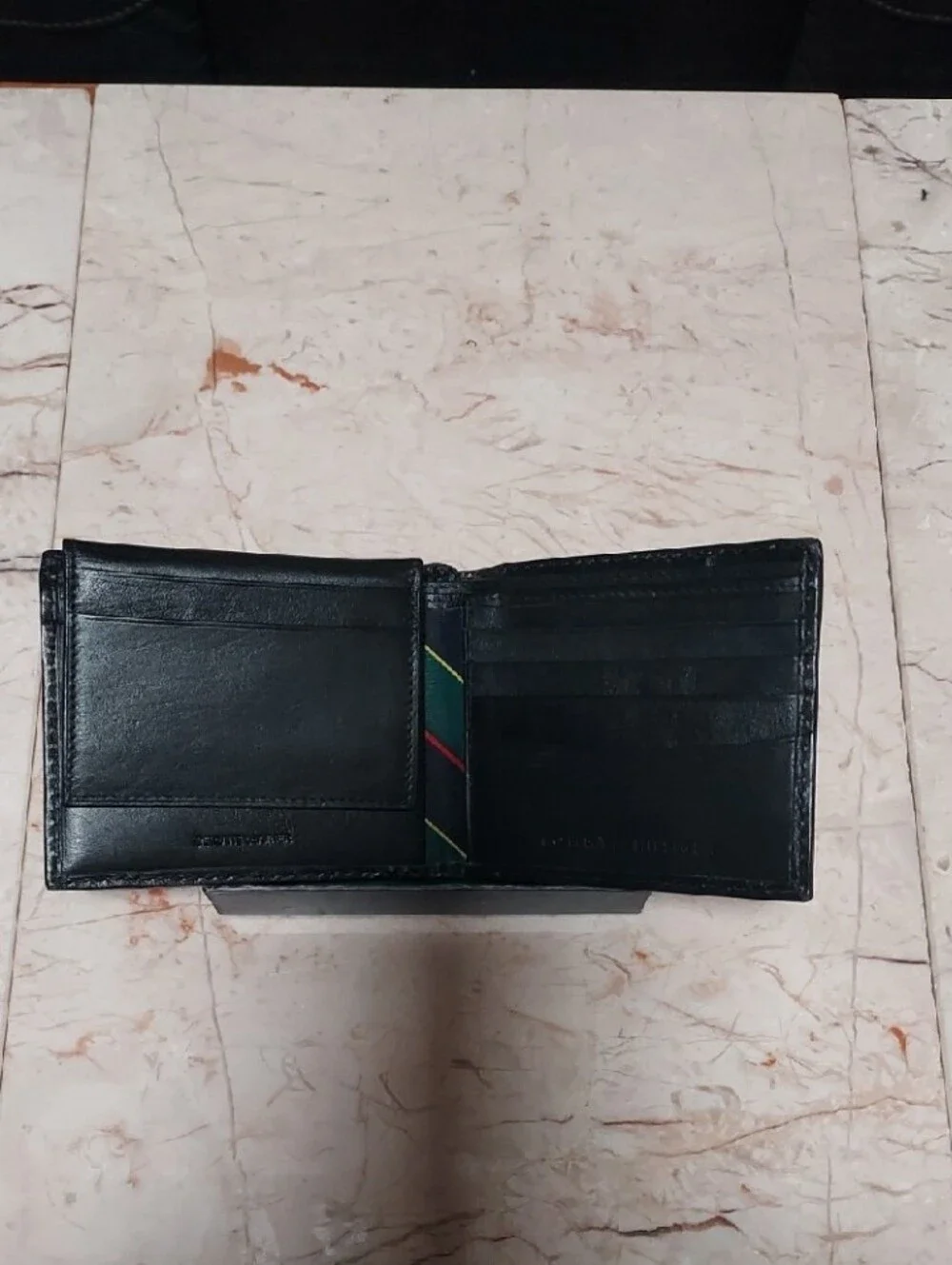 Tommy Hilfiger Black Leather Men's Passcase & Valet Wallet